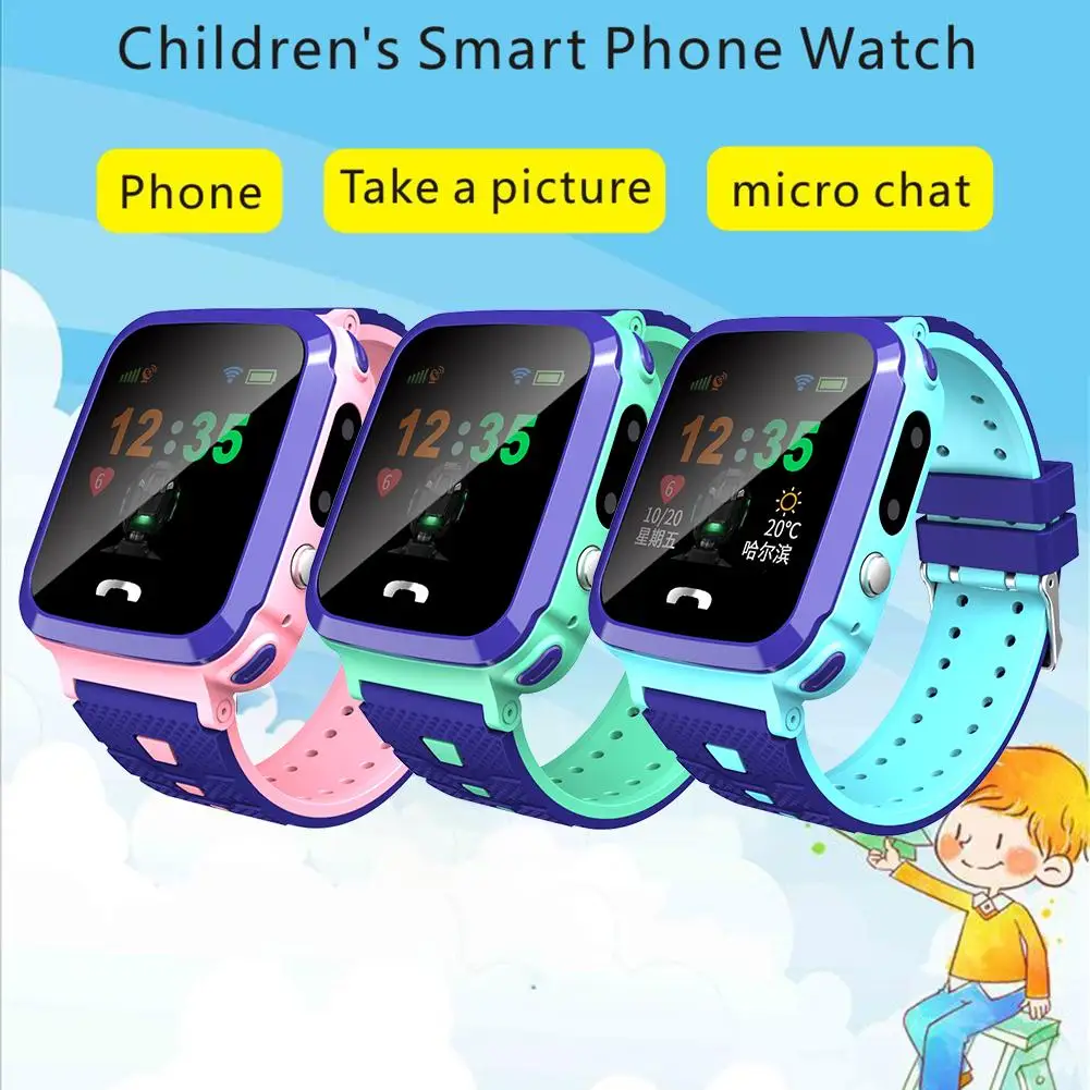 

Children's Security Smart Watch SIM Card Color Touch LBS Positioning One Click SOS Anti Lost Smart Watch For Kid's Gift