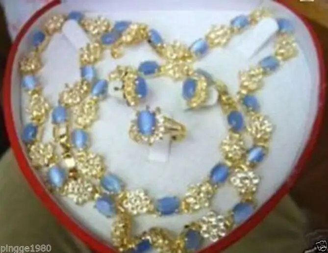 

Hot sale Beautiful Turquoise necklace bracelet ring earring set set A