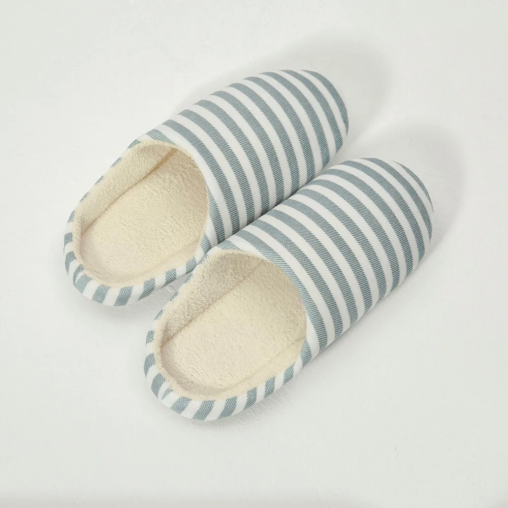 Sleeper#501 NEW Women Men Warm Striped Slipper Indoors Anti-slip Winter House Shoes casual home ladies hot Free Shipping