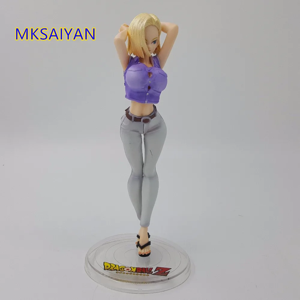 Dragon Ball Z Action Figure Android 18 Lazuli Anime Dragon Ball Super Sexy Figurine Collectible Model Toys Gift 18cm XM