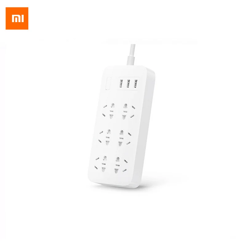 

2017 Original Xiaomi 6 Outlet Power Strip With 3 USB Fast Charge Port For Smartphone Tablet Power With US UK EU AU Adapter