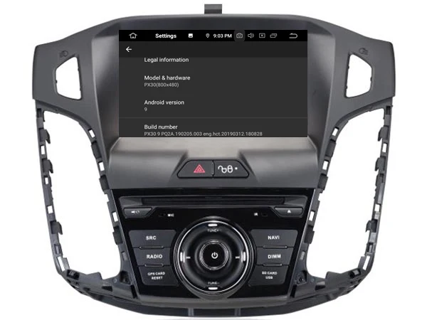 Top Quad-Core Android 9.0 CAR DVD Player For FORD Focus 2012 car multimedia AUTO support DVR WIFI DAB OBD 3