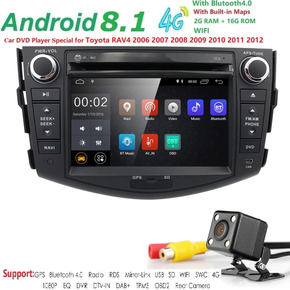 

IPS android 8.1 Car dvd multimedia player For Toyota Rav4 2006 2007 2008 2009 2010 2011 2 din car radio gps player 4 core DAB 4G