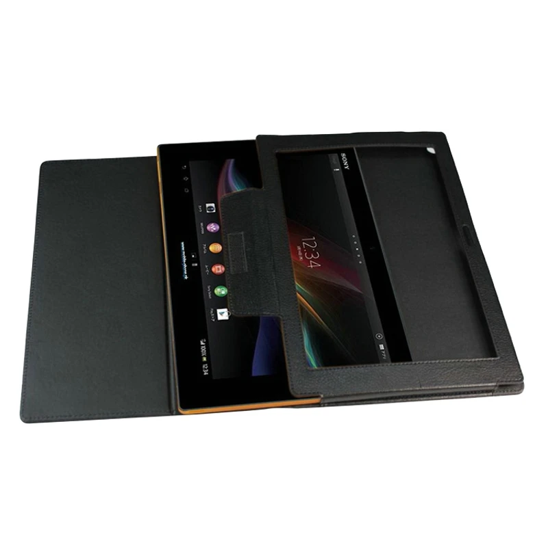 New 2-Folder Luxury Magnetic Folio Stand Leather Case Protective Cover For Sony Xperia Tablet Z SGP311 SGP312 SGP321 10.1\