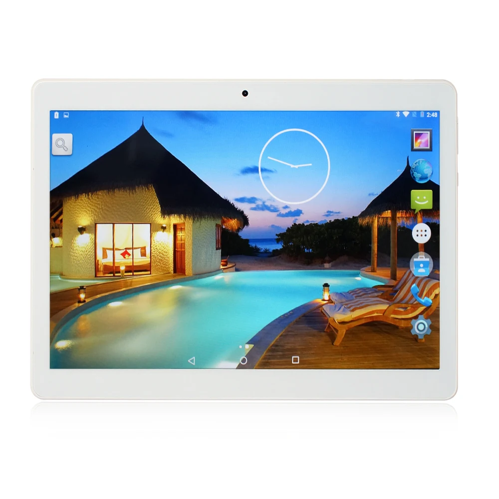 

YUNTAB 10.1" Android 5.1 Tablet PC Wifi/3G/2G 1GB+16GB Quad-Core Touch Screen with Bluetooth Dual Camera Dual SIM Card (White)