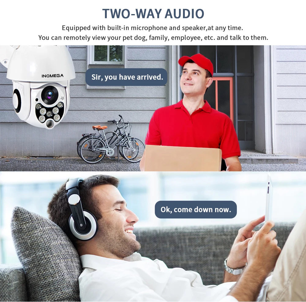  INQMEGA 1080P PTZ IP Camera Auto Tracking Speed Dome WiFi Wireless CCTV Camera Outdoor Security Sur - 32969994401