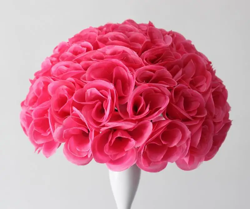 

SPR EMS free shipping 30pcs balls=60pcs half balls wedding decoration 30cm wedding silk kissing flower ball road lead flowers