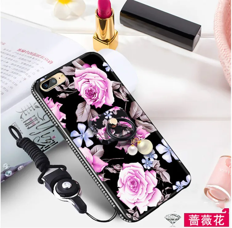 BotexBling Rhinestones roses Case for iphone X case 7 8 8plus 7plus 6 6s plus 6plus 5 5s se cover S8 s8plus J3 J5 j7 J2prime j7p