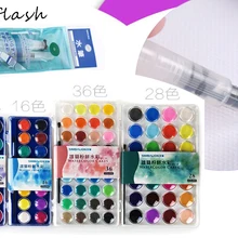 12~ 36 цветов Профессиональная одноцветная краска s наружная живопись пигмент портативный цветов Художественный набор с 1 кисть для краски
