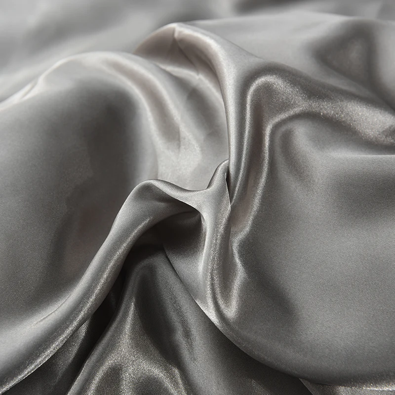  Satin Silk Fitted Sheet On Elastic Band Solid Color Mattress Cover Bed Sheets 8 Size Drap Housse de