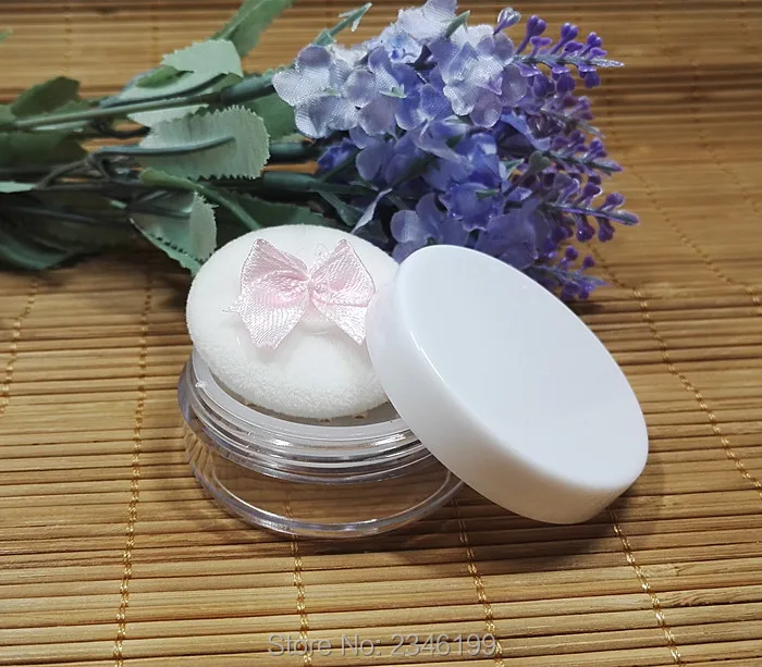 5G 50pcs/lot White Empty Elegant Cosmetic Powder Refillable Container