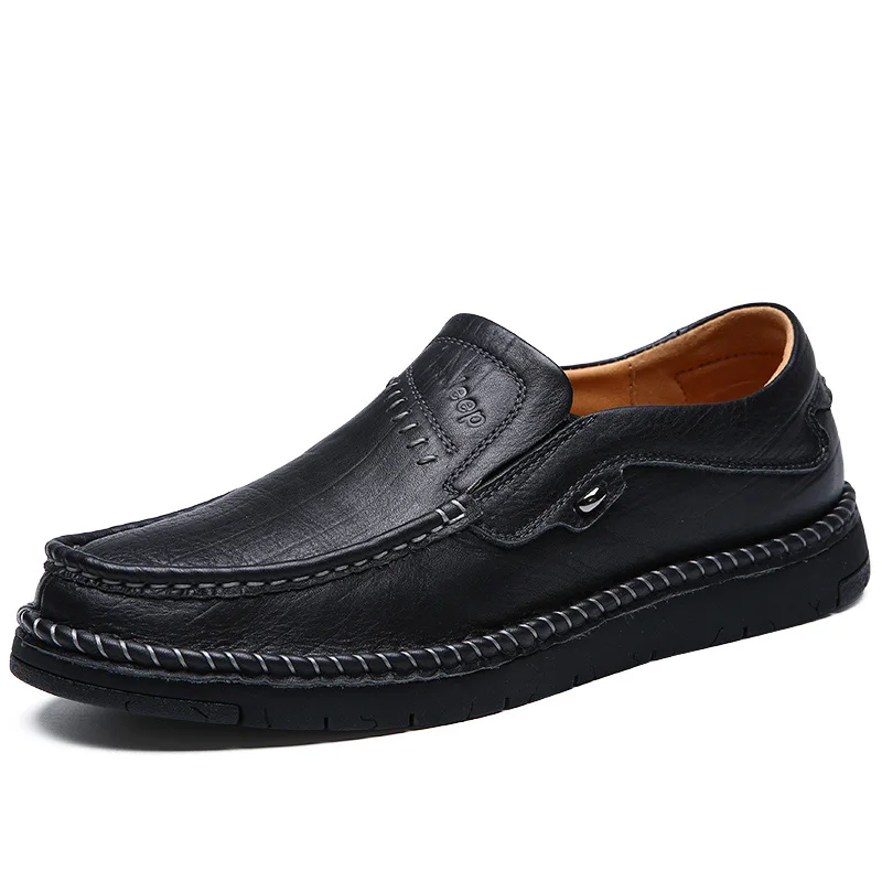 Men's Genuine Leather Loafers Outdoors Casual Shoes Driving Shoes Flats ...