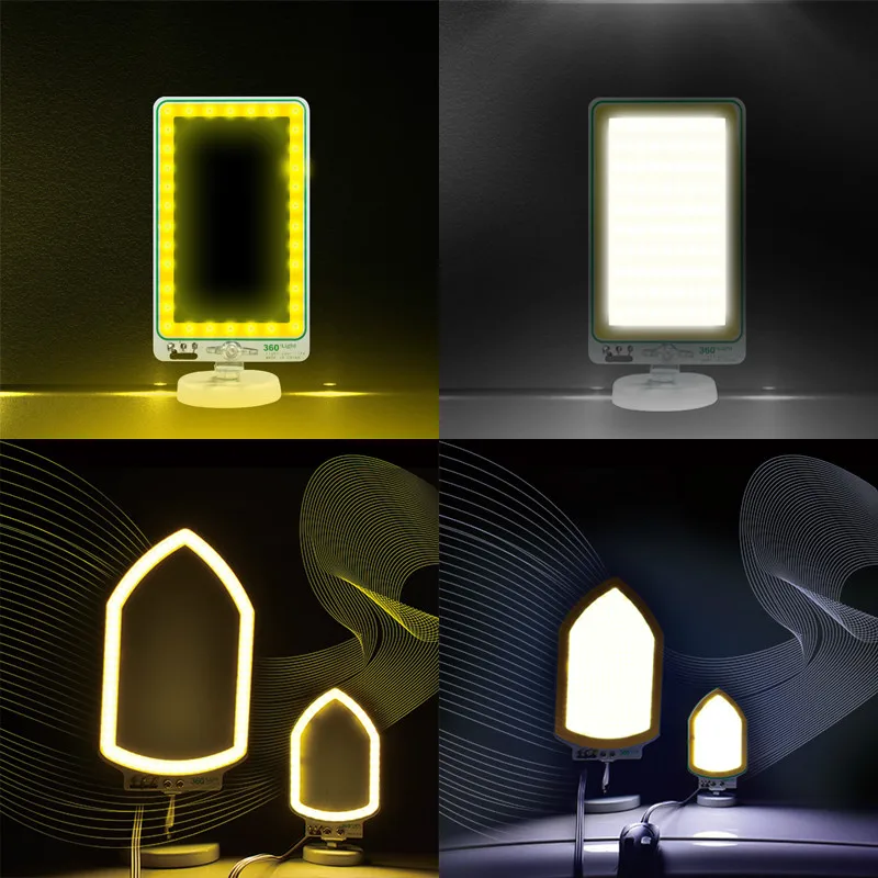 

portable 12V USB rechargeable LED Flood Light Searchlight luminaire with magnetic base COB emergency lamp Adjustable light color