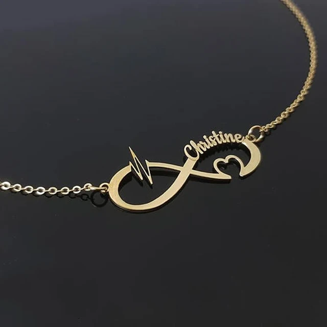 Personalized Stainless Steel Infinity Style Necklace
