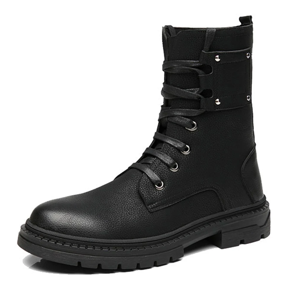 

Retro Motorcycle Boots Men PU Leather Moto Boots Riding Boots Botas Moto Non Slip Motorcycle Shoes Biker Motorbike Racing Shoes