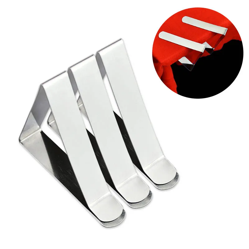 

Wedding Decoration Triangle Clip Tablecloth Holder Stainless Steel Party Tools 4Pcs Cover Clips Table Clamps Rack Adjustable