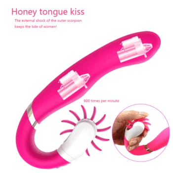 10 Speeds Mute Rotation Dildo Vibrators Pussy Massager Tongue Licking Oral Sex Toy for Women Clitoris Stimulator Adult Product 3