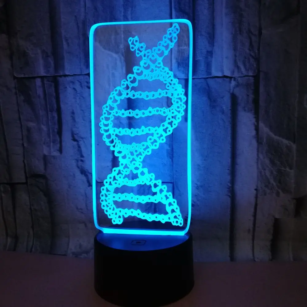  Dna 3d Lamp Seven Colourful Remote Control Touch Led desk Lamp Creative Products Gift 3d Night Tabl