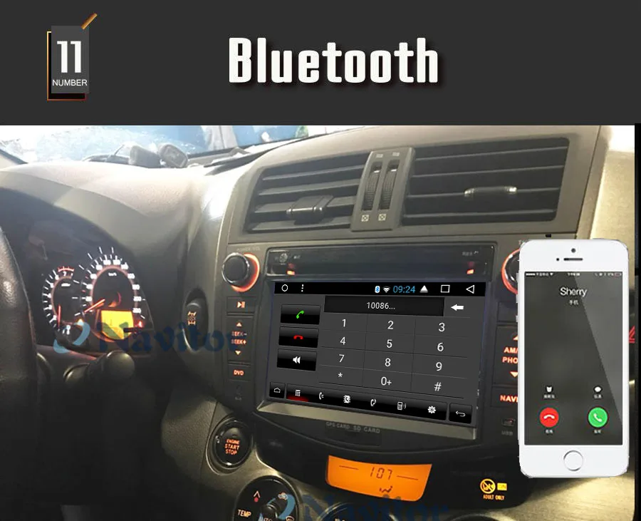 Top Android 8.1  Quad Core GPS Navi 7" Car DVD Player for Toyota RAV4 06-12 with Bluetooth/RDS/Radio/4G/WIFI/USB/Mirrorlink 5