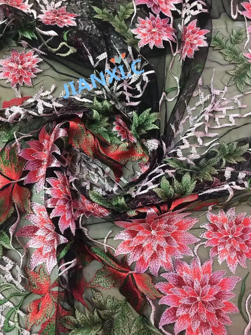 Best Lace Flower Embroidery Net Fabric