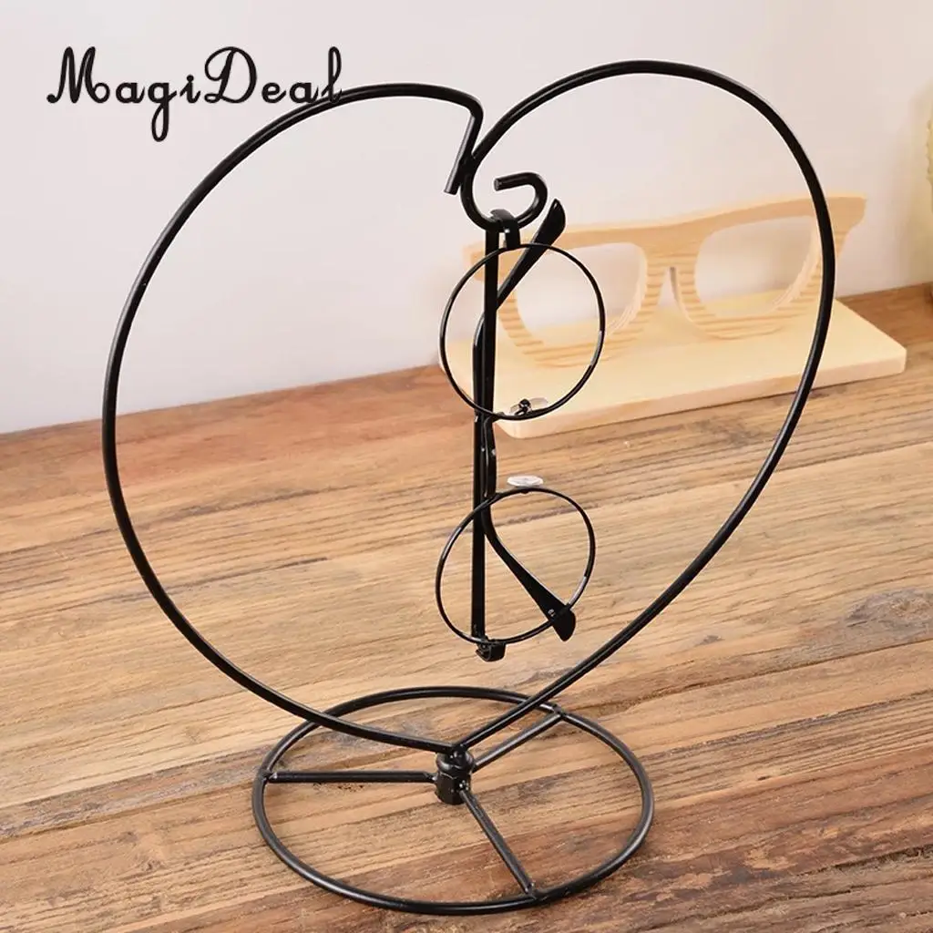 Exquisite Black Eyeglass Holder Stand Glasses Display Rack Hanging Bracket Home Decor Anti-Scratch