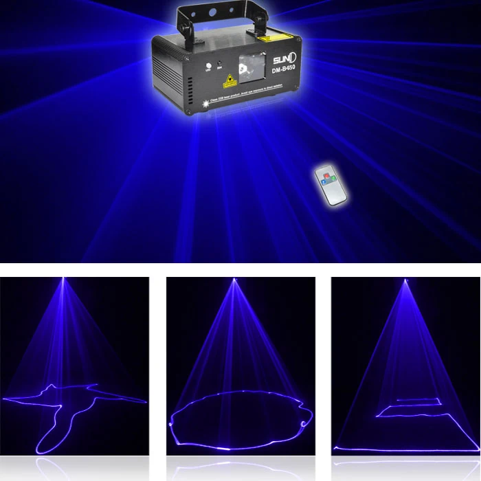 

SUNY Xmas Upgrade Remote Control DMX 450mW BLUE Laser Scan Stage Lighting Sound Party Show Light Professional Disco Green Beam