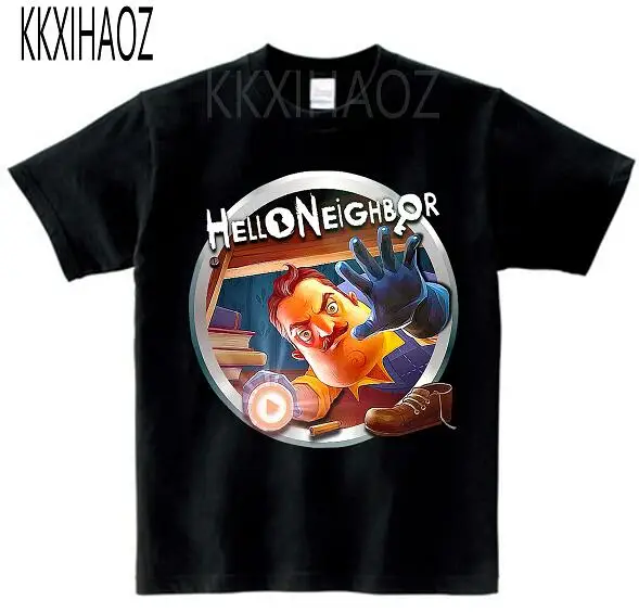 Boys And Girls Game Hello Neighbor Pattern T Shirt Kids Casual Funny Clothes Baby Summer Short Sleeve T Shirt Kkxihaoz Mj T Shirts Aliexpress - t shirt roblox girl kuromi