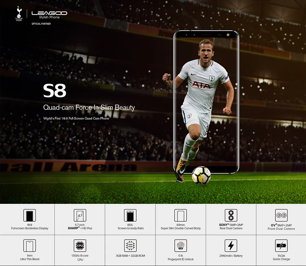 LEAGOO S8 Android 7,0 3+ 32 г Helio P25 Octa Core 4 г смартфон отпечатков пальцев Тип-C S.14