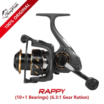 شراءAnyfish RAPPY الغزل الصيد بكرة 2000/3000/4000/5000/6000 نموذج 10 + 1 الكرات ماكس السحب 6 كجم/8 كجم والعتاد نسبة 6.3: 1