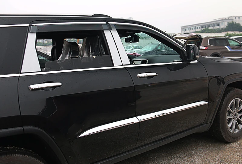 Подходит для Jeep Grand Cherokee- ABS хромированный Боковая дверь кузова накладка на молдинг отделкой 4 шт. аксессуары внешние планки