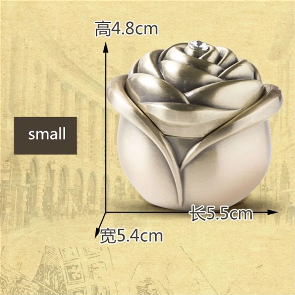 Metal European style Jewelry Storage Box Packaging Wedding Box Rose type Marriage Ring