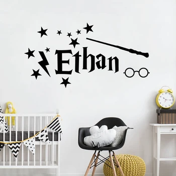

personalized Custom Name Wall Sticker Boys'Room Wall Sticker Removable Vinyl Boys' Name Wall Sticker Children's Room decor G21