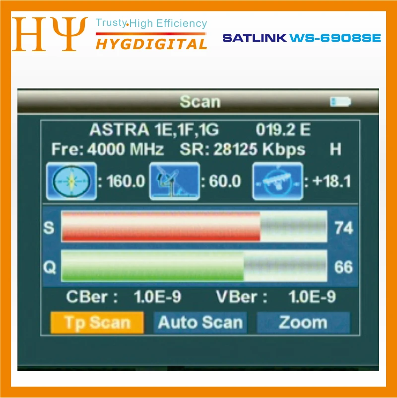 Спутниковая связь WS-6908SE DVB-S цифровой ресивер FTA сканер спутникового сигнала, WS6908SE, с подсветкой и одним фонариком