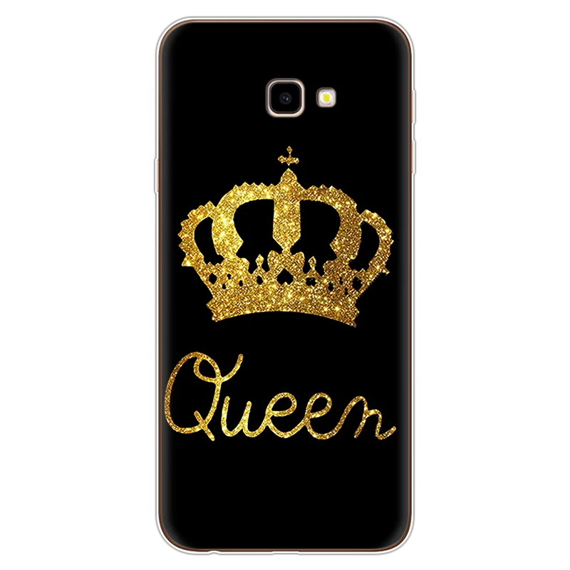 Мягкий ТПУ чехол для телефона с рисунком короля, королевы, мрамора, кота для samsung Galaxy J4 Plus J4Plus, силиконовый чехол 6,", Чехол, Fundas