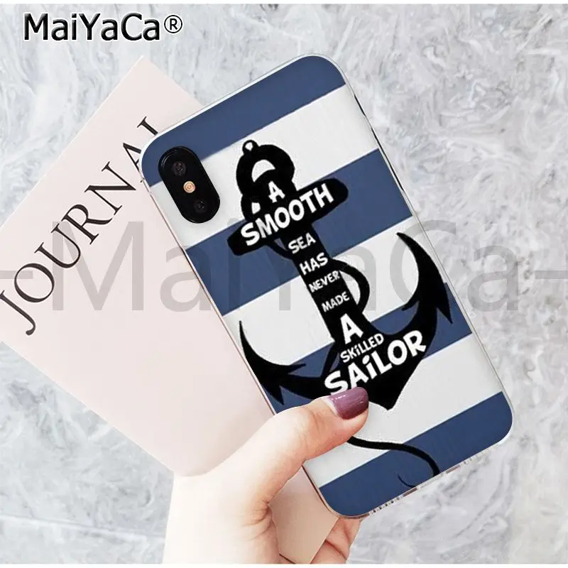 Лидер продаж забавный Модный чехол MaiYaCa для телефона с якорем в лодке iphone SE 2020 11 pro