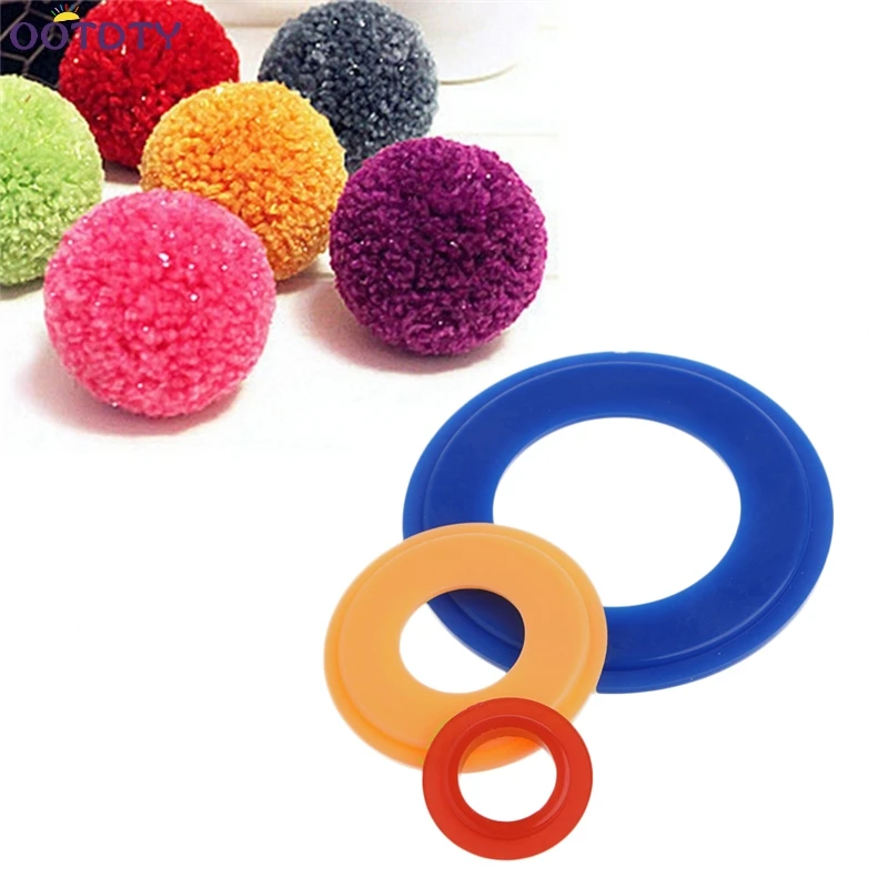 DIY Pompom Maker Fluff Ball Weaver Pom Poms Knitting Crafts Toolin