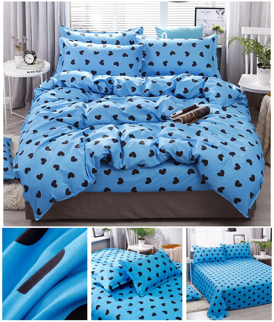 Четыре части текстильные постельные принадлежности для дома алоэ хлопковое стеганное одеяло набор простой и супер мягкий пододеяльник серия вышитые стеганое покрывало для кровати