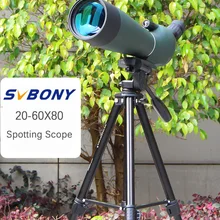 Svbony SV28 20-60x80mm Zoom longue-vue BK7 prisme FMC lentille observation des oiseaux chasse monoculaire télescope Spyglass étanche F9308 pour la chasse, le tir, le tir à l'arc, l'observation des oiseaux