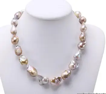 

Natural Lavender Baroque Edison Pearl Necklace Women Jewelry >Dongguan girl Store free shipping