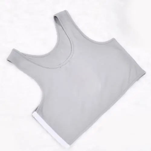 ليه مثليه عارضة تنفس إبزيم قصيرة الصدر الثدي بيندر عبر سترة قمم زائد حجم S-2XL