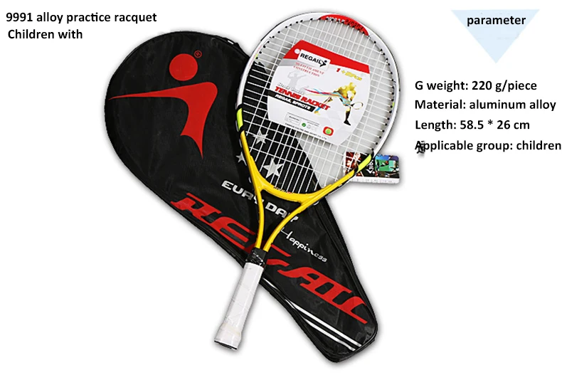 1 шт. новая Высококачественная теннисная ракетка, тренировочная ракетка для детей, Молодежная детская Теннисная ракетка с сумкой для переноски