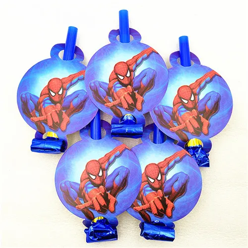 Товары для вечеринки «Человек-паук» на первый день рождения, праздничные украшения: воздушные шары, скатерть «Человек-паук», декор для детского душа, посуда для мальчиков - Цвет: blowout