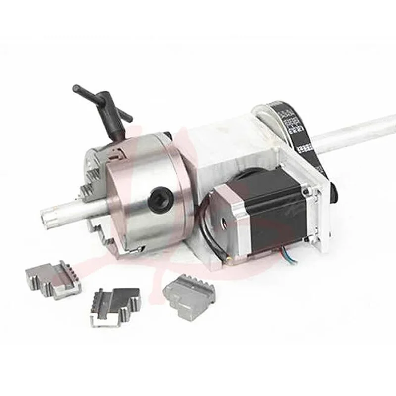 

Russia NO TAX, CNC Cutting Machine Parts Hollow Shaft Rotation 6:1 A axis with Chuck for CNC Lathe Woodworking Machine