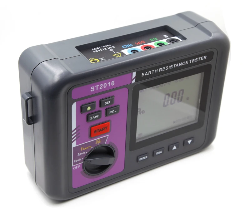 Цифровой измеритель сопротивления земли 3 полюсный прибор для измерения грунта с