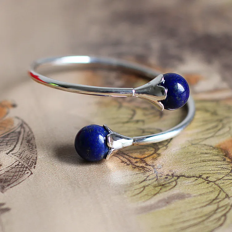 S925 pure silver jewelry fashion lady lapis bracelet So sell like hot cakes