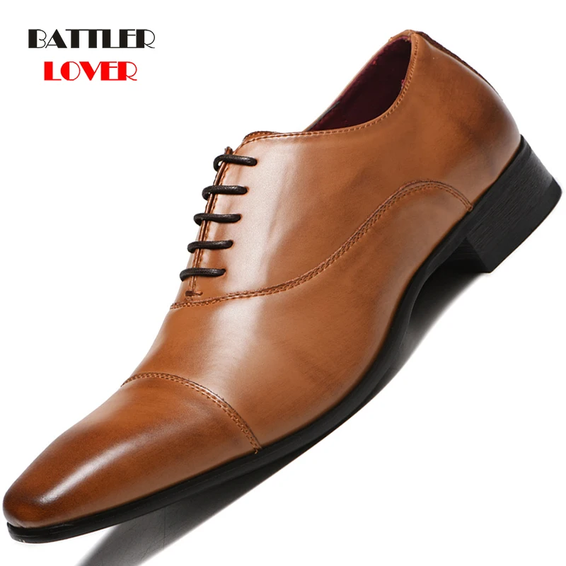 

2019 Men Formal Shoes Genuine Leather Business Casual Shoes High Quality Men Dress Office Luxury Shoes Male Breathable Oxfords