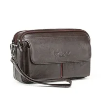 Мужская мода, натуральная кожа, бизнес клатч, сумки, мобильный чехол для телефона, портсигар, кошелек, сумка из воловьей кожи, Мужская удобная сумка, кошелек