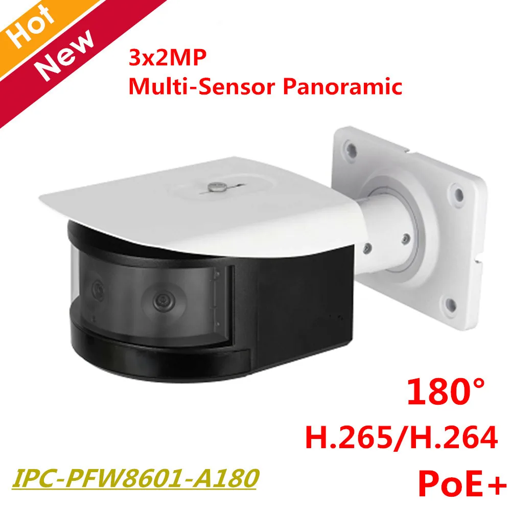 

DH HD 180 Degree Panoramic IP Camera 3x2MP Panoramic IR Night Vision Bullet Camera IR30m Support POE+ IPC-PFW8601-A180