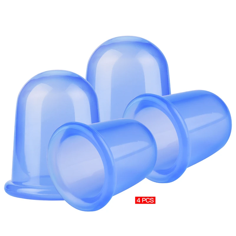 

4Pcs Cupping Body Massage Anti Cellulite Vacuum Can Silicone Suction Cups Massager Therapy Bank For Face Leg Spot Wrinkle Reduce