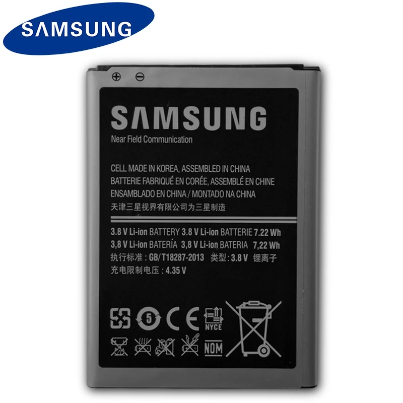 Samsung сменный аккумулятор B500BE для samsung GALAXY S4 Mini I9190 I9192 I9195 I9198 настоящий аккумулятор для телефона 1900 мАч